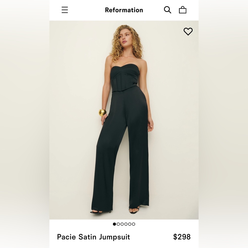 Reformation Pacie Satin Jumpsuit